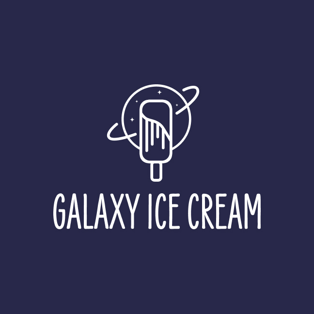 Galaxy Ice Cream ice cream brand identity design